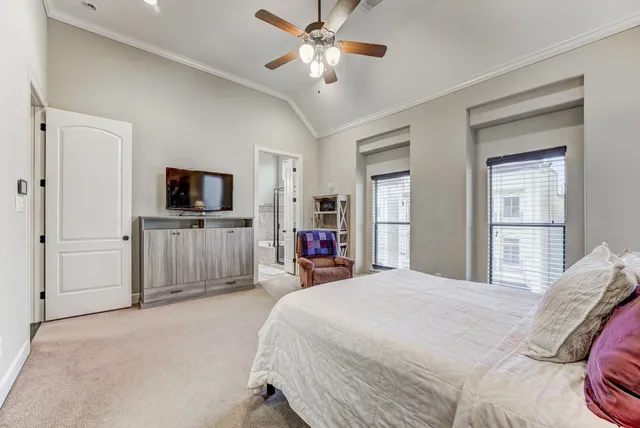 a view of a hallway with washer and dryer