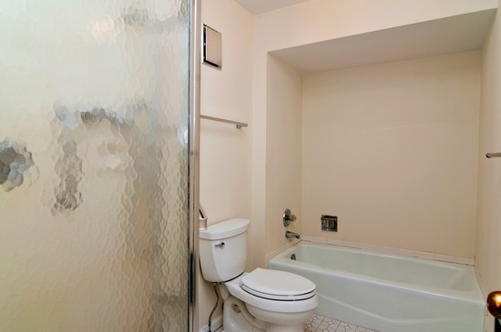 44 Park Lane, Unit 324 Park Ridge, IL 60068 - Photo 10 of 15 a white toilet sitting next to a bath tub