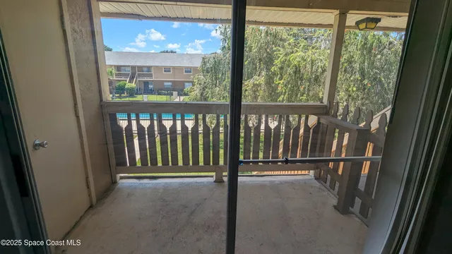 a view of a door door of a building