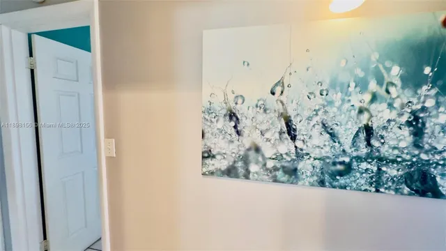 a dining room with furniture