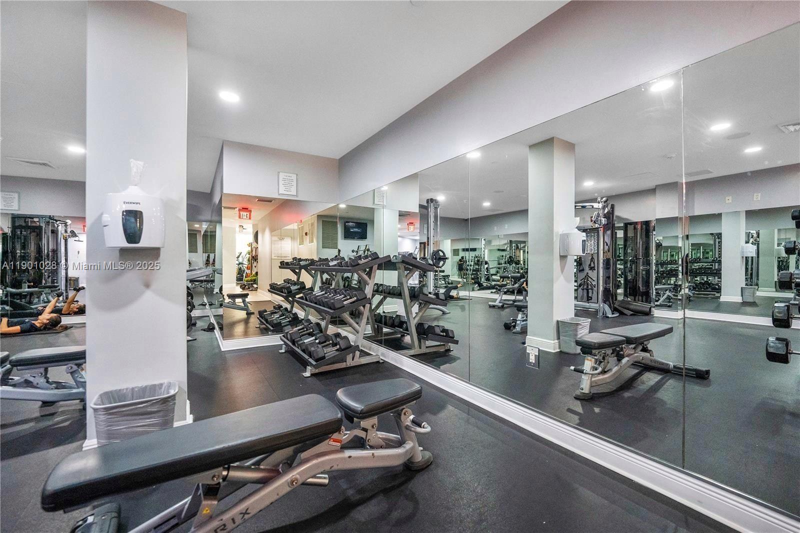 1250 South Miami Avenue, Unit 2201 Miami, FL 33130 - Photo 23 of 30 a view of a room with gym equipment