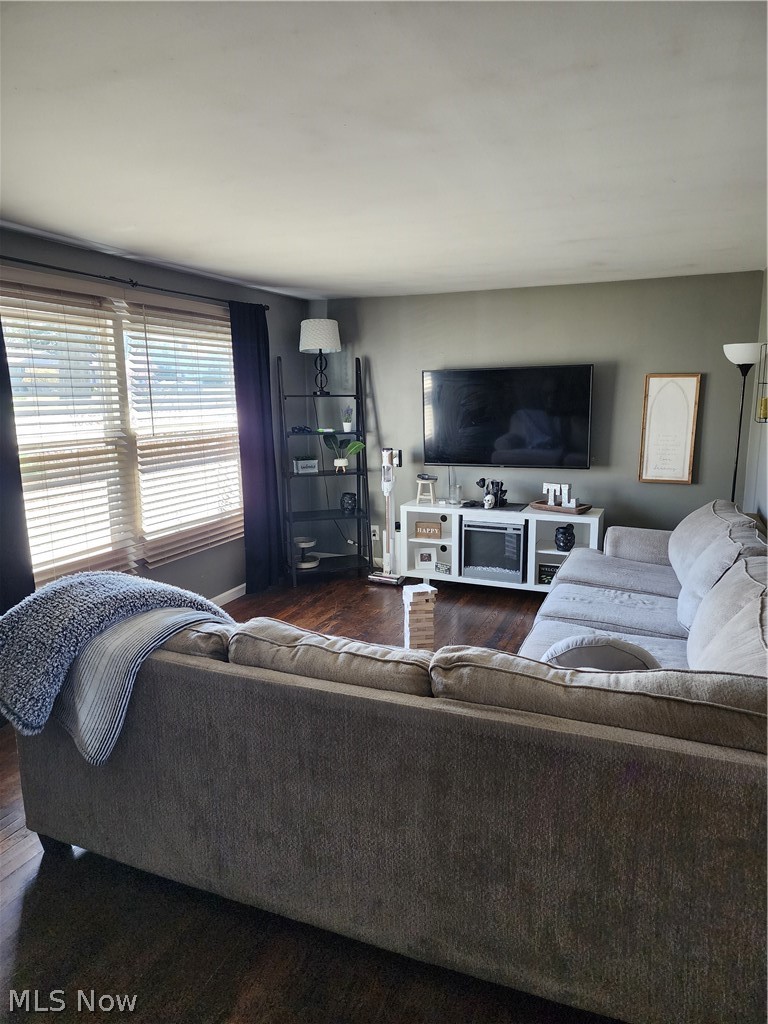 3860 Burkey Road Youngstown, OH 44515 - Photo 5 of 19 Living room featuring dark hardwood / wood-style flooring