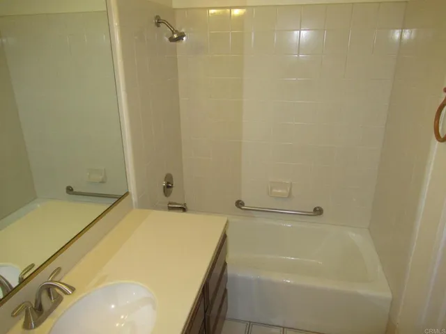 a view of a yard and palm trees