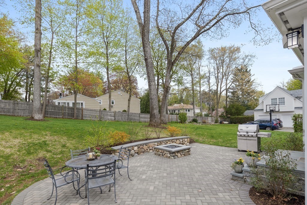 43 Bertwell Road Lexington, MA 02420 - Photo 39 of 41 a view of backyard with seating area and trees
