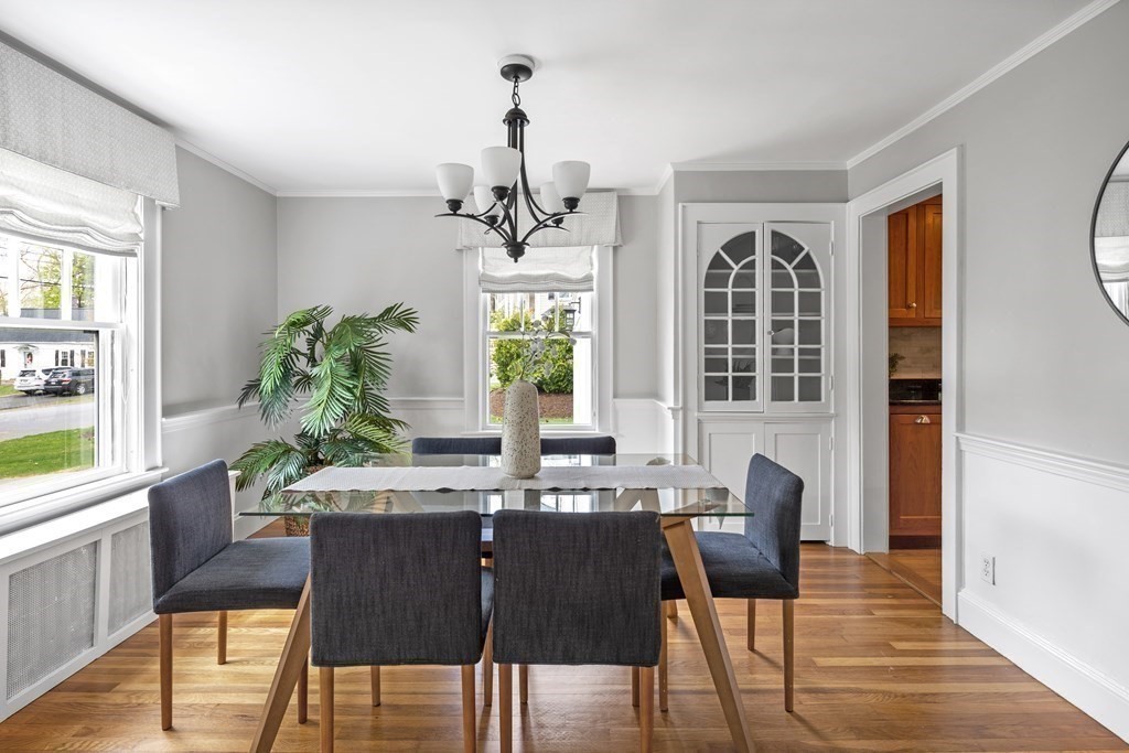 43 Bertwell Road Lexington, MA 02420 - Photo 9 of 41 a view of a dining room with furniture window and wooden floor
