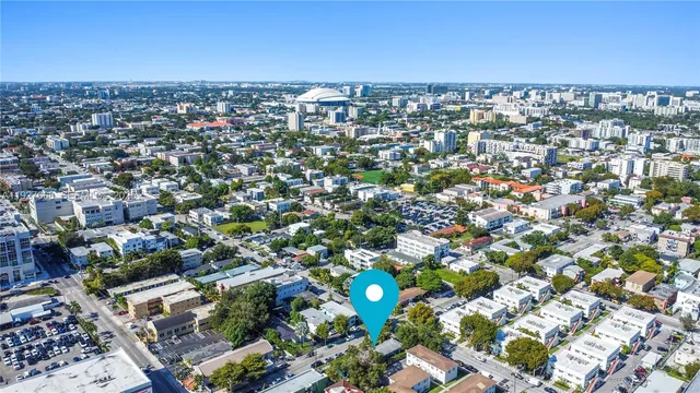an aerial view of multiple house