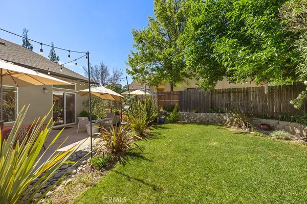 a view of a lake with a patio