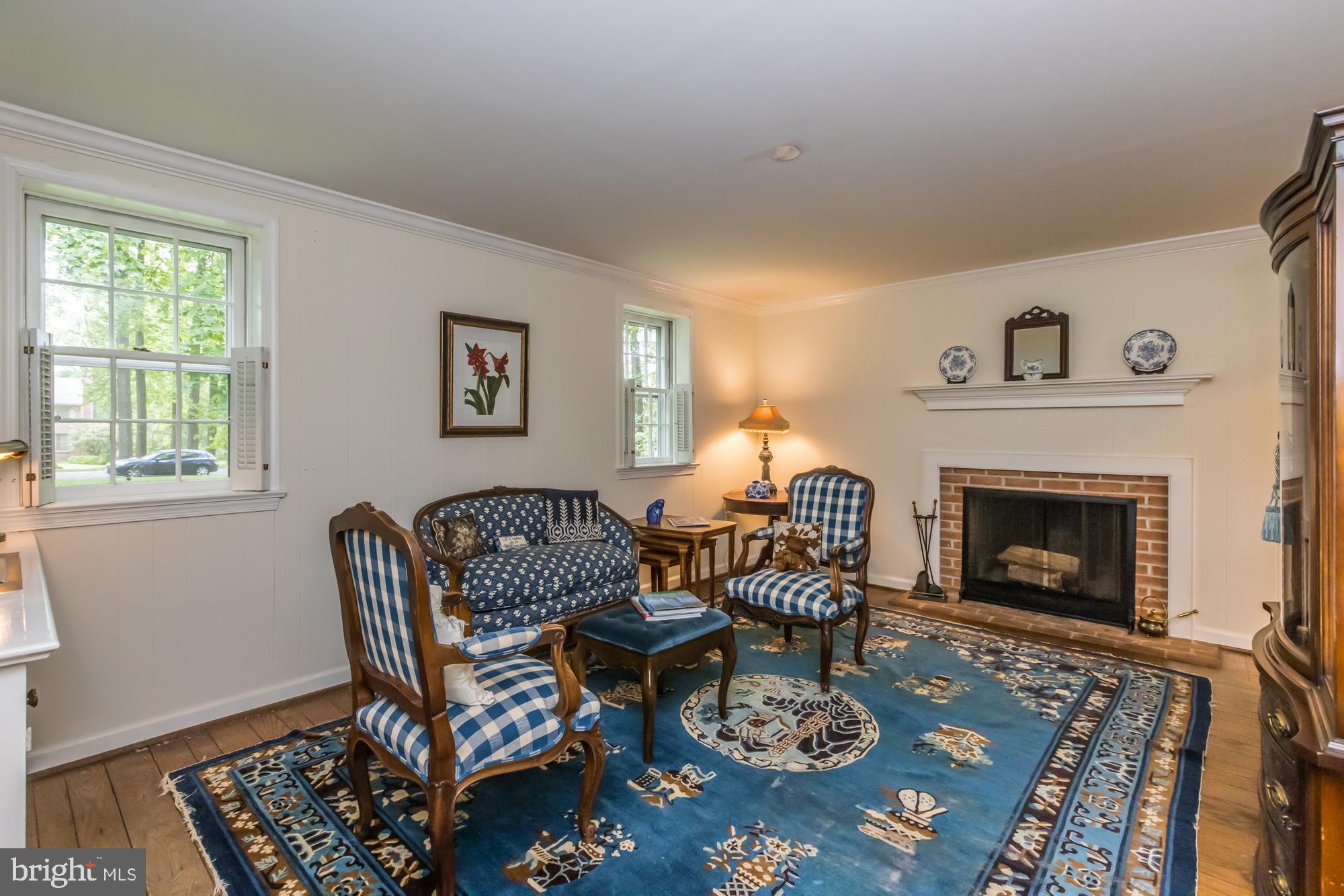 505 Woodhaven Road West Chester, PA 19382 - Photo 8 of 57 The Living Room w/Brick surround Fireplace
