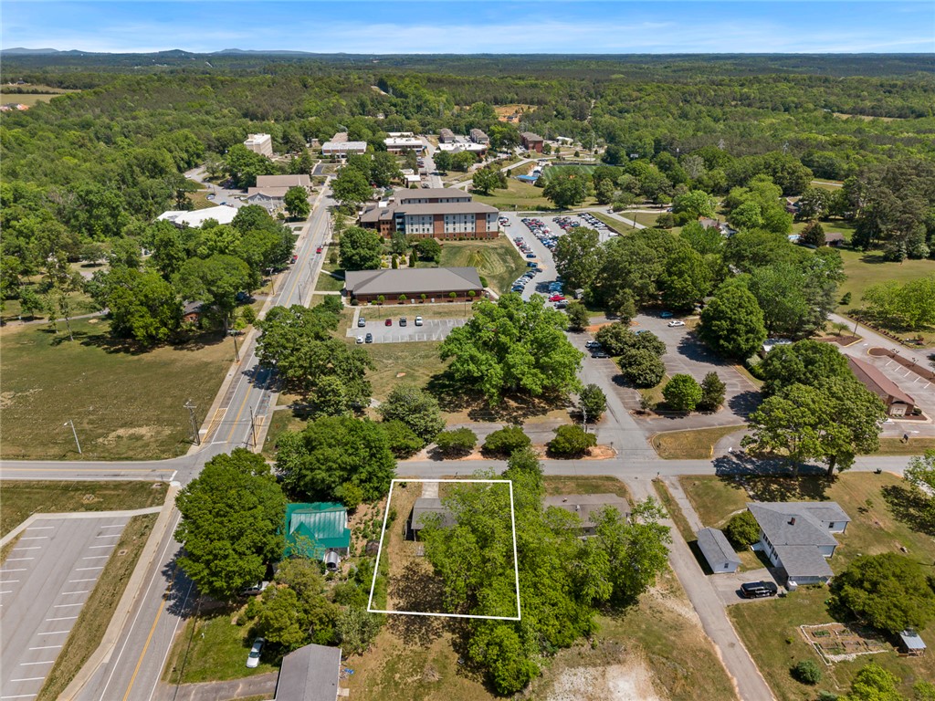 308 Clayton Street Central, SC 29630 - Photo 30 of 31 An overhead perspective reveals the expansive layout of the property, embraced by mature trees and lush landscaping.