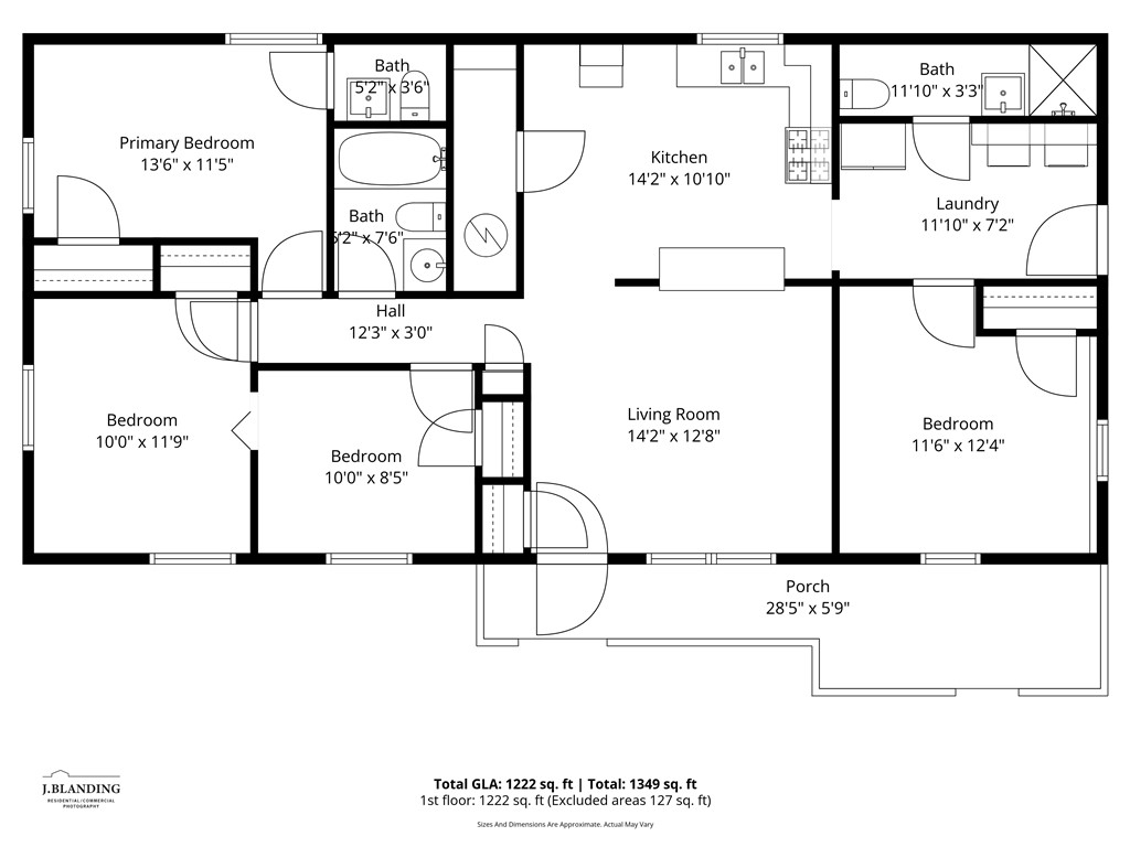 308 Clayton Street Central, SC 29630 - Photo 31 of 31 This floor plan highlights a functional layout with distinct living and private areas.