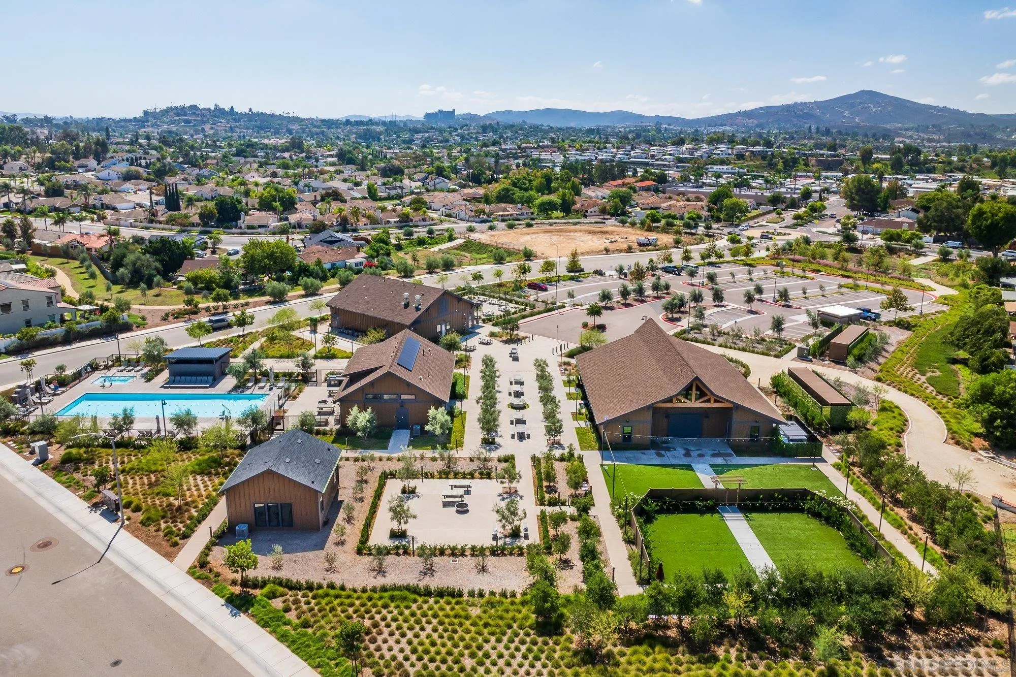 1091 Barry Place Escondido, CA 92026 - Photo 31 of 40 an aerial view of residential houses with outdoor space
