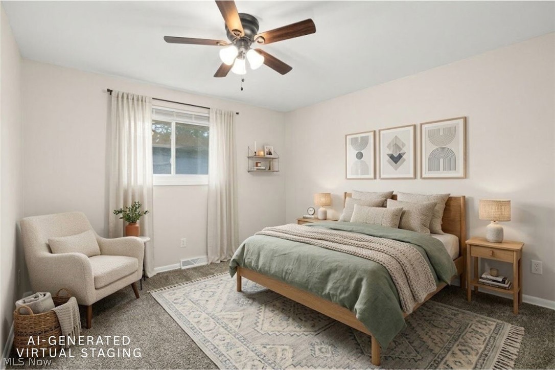 7413 Ward Road Parma, OH 44134 - Photo 16 of 33 AI-generated Virtual Staging of the Bedroom