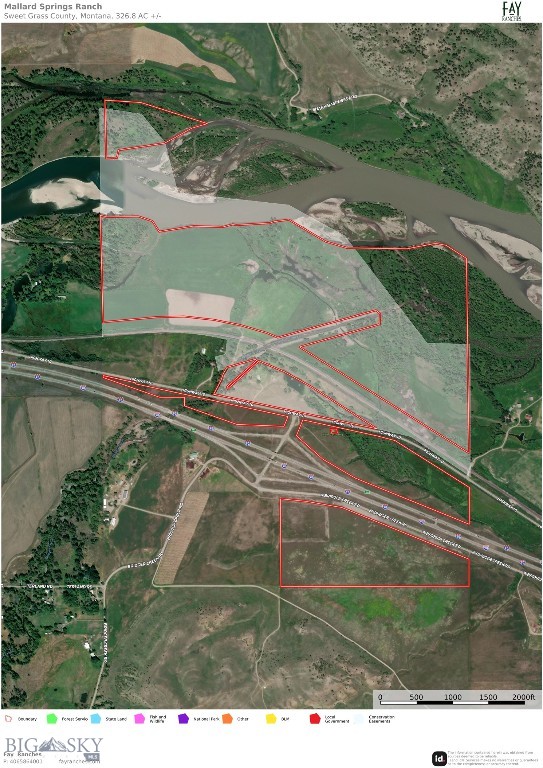 1433 Highway 10 East Reed Point, MT 59069 - Photo 100 of 100 Conservation Easement Map