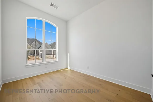 a view of a room with an empty space