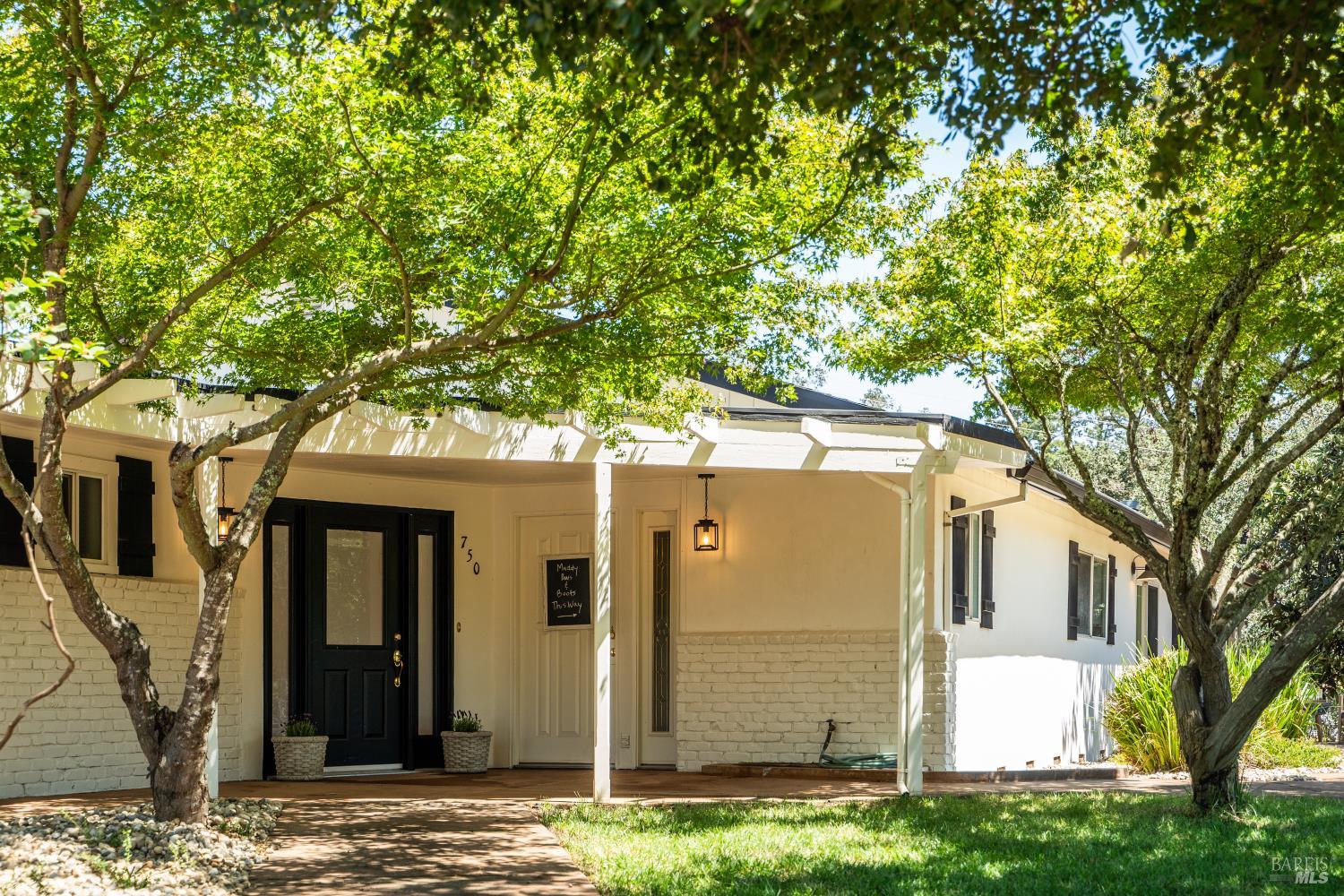 Main entrance to residence