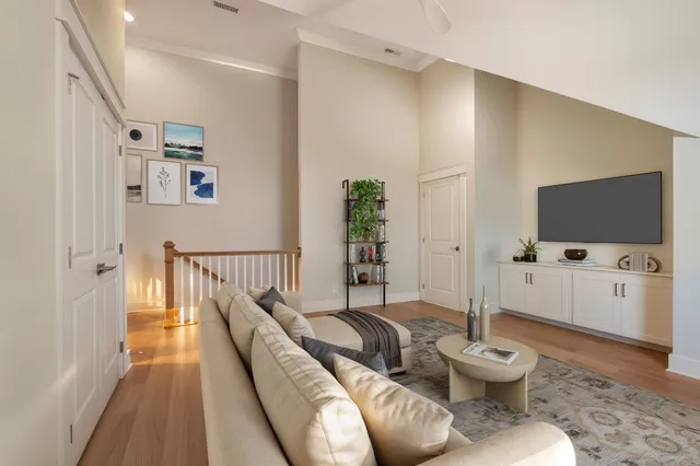 swimming pool view with a seating space