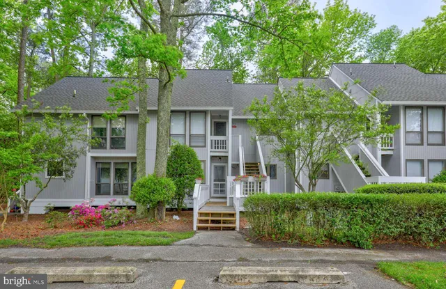 a front view of house with a yard and potted plants