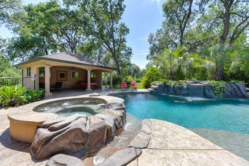 3164 Humphrey Road Loomis, CA 95650 - Photo 23 of 33 a view of house with swimming pool and garden