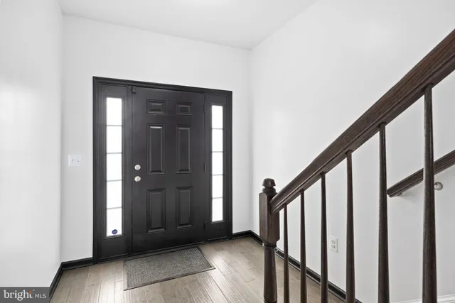 a view of an entryway with staircase