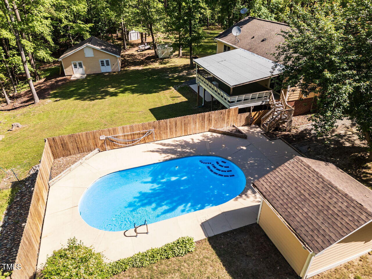 525 Turtle Creek Farm Road Apex, NC 27523 - Photo 27 of 36 swimming pool view with a sitting space
