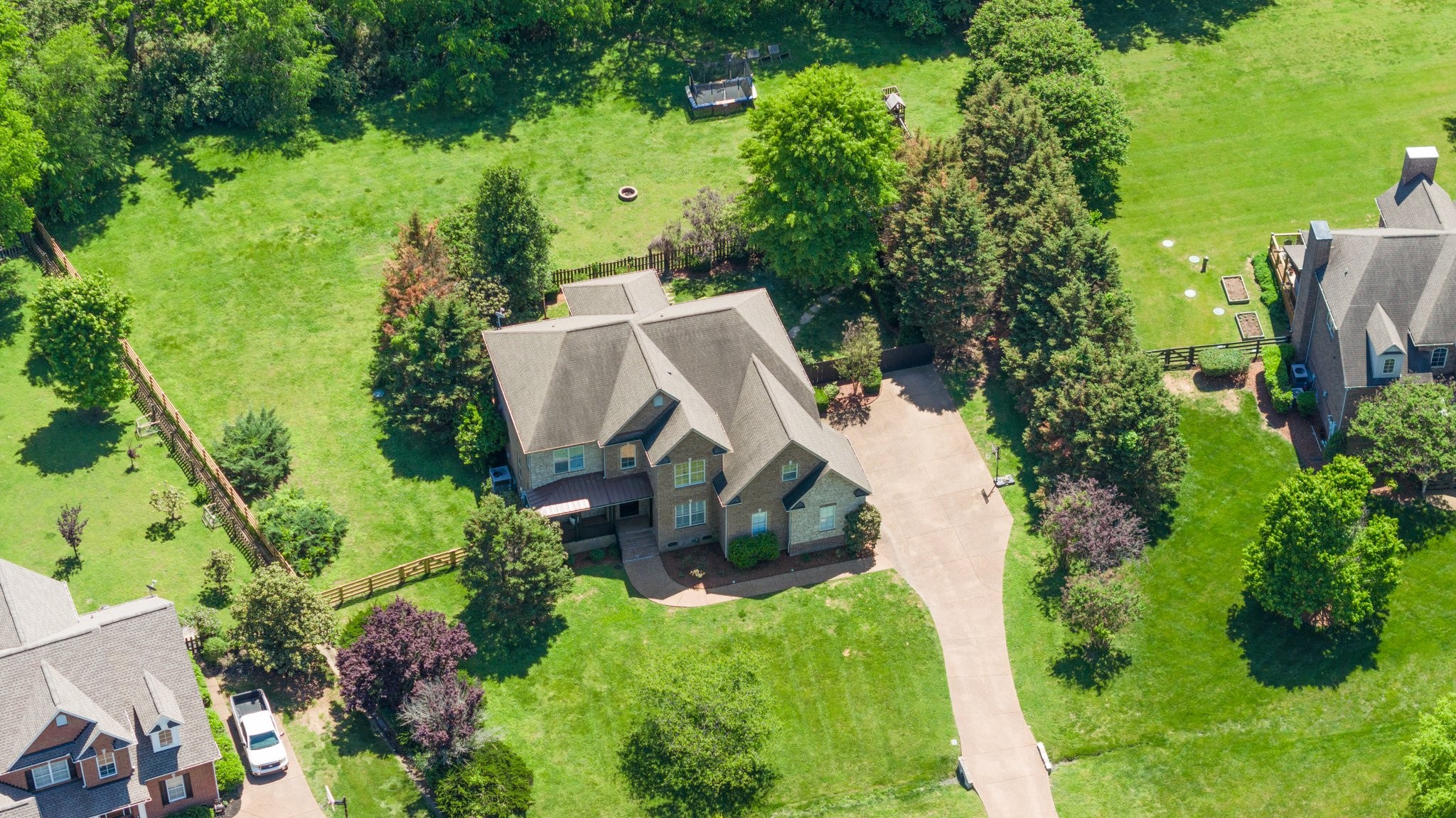 4409 Savage Pointe Drive Franklin, TN 37064 - Photo 64 of 70 an aerial view of a house with pool outdoor seating and yard
