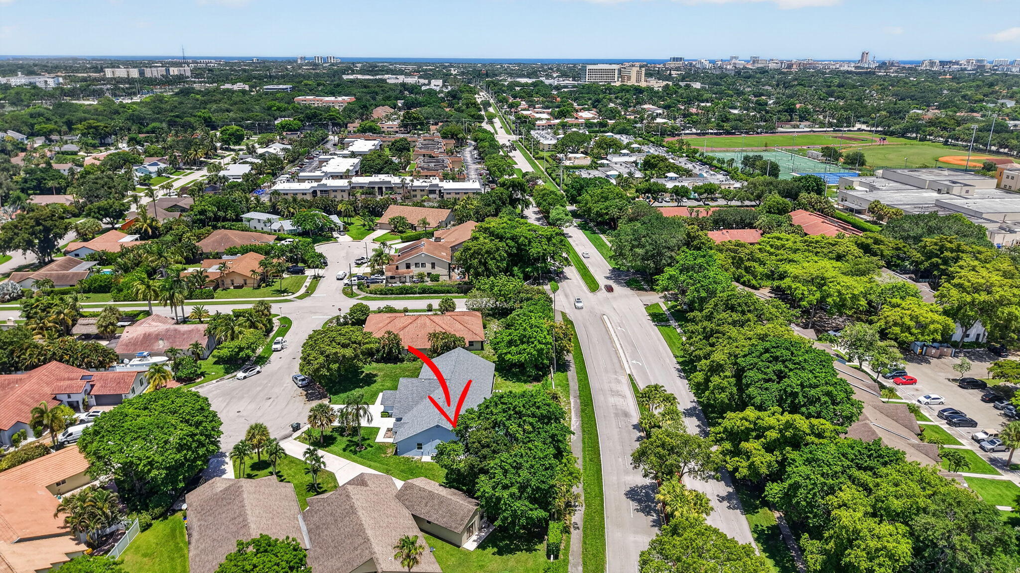 1378 Northwest 13th Court Boca Raton, FL 33486 - Photo 50 of 57 AERIAL VIEW