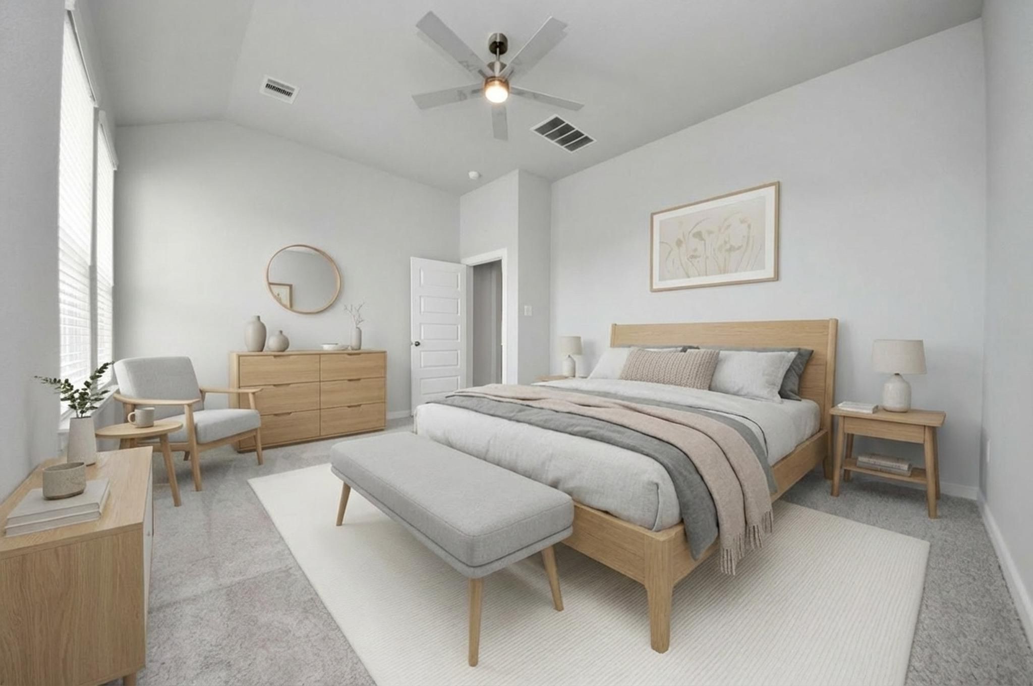 2910 Burris Park Drive Spring, TX 77373 - Photo 19 of 34 Vritually Staged - Primary Bedroom. Sample photo of completed home with similar floor plan. Actual colors and selections may vary.