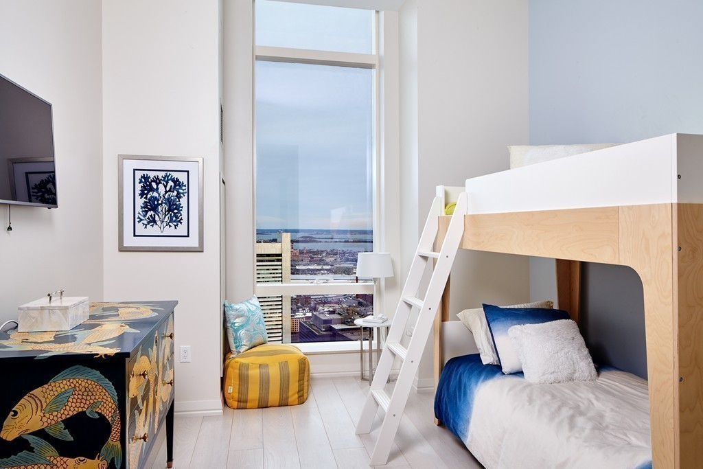 1 Franklin Street, Unit PH4E Boston, MA 02110 - Photo 20 of 30 a living room with furniture and a couch