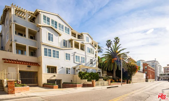 a front view of multiple building