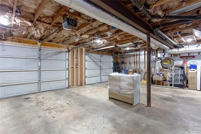 a view of a garage room
