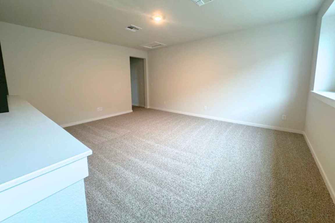 237 Wingstem Way Georgetown, TX 78633 - Photo 10 of 40 Unfurnished living room featuring light colored carpet and baseboards