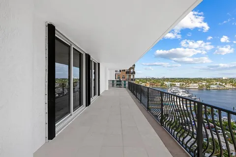 a view of balcony with city view