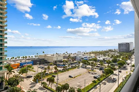 a view of a city with tall buildings