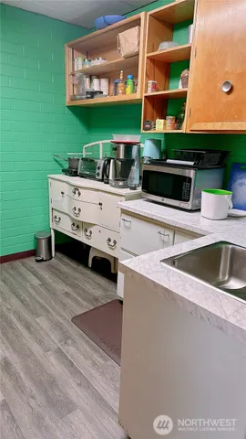 a view of a terrace with sitting area