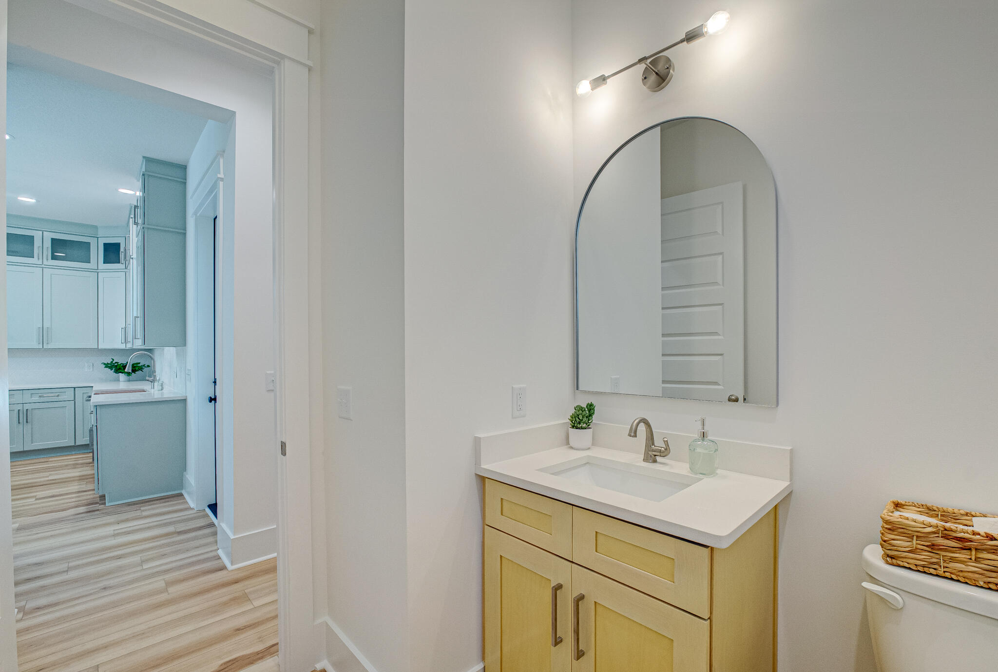 174 Grande Pointe Cir Inlet Beach Inlet Beach, FL 32461 - Photo 25 of 55 a bathroom with a sink and a mirror