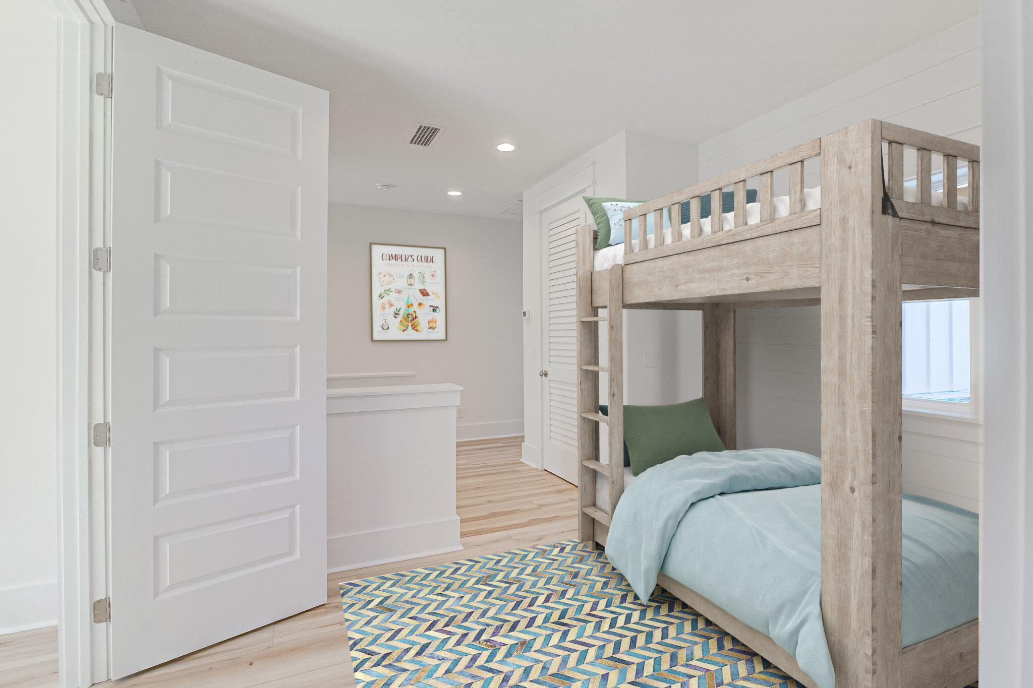 174 Grande Pointe Cir Inlet Beach Inlet Beach, FL 32461 - Photo 32 of 55 a bedroom with a bed and wooden floor