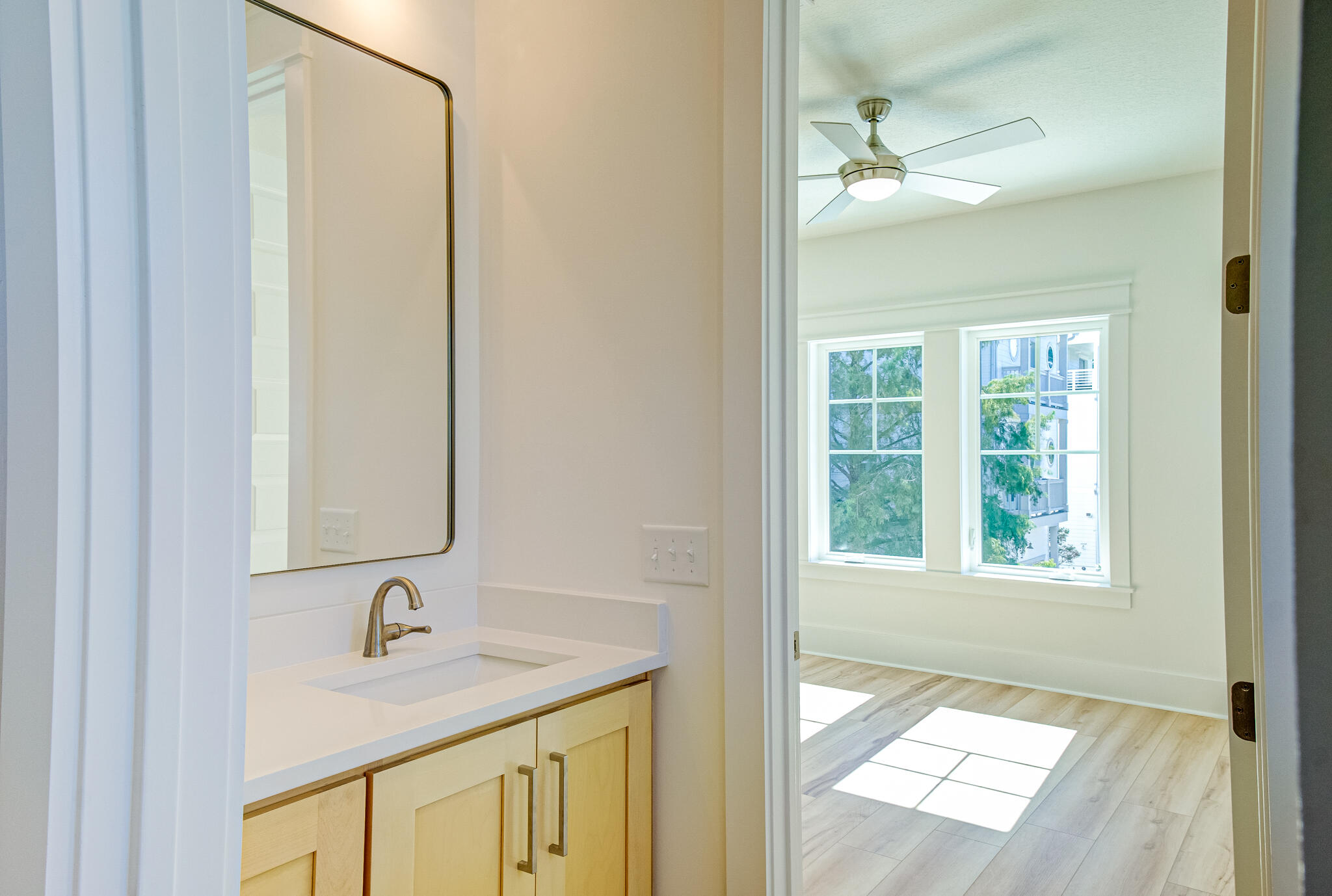 174 Grande Pointe Cir Inlet Beach Inlet Beach, FL 32461 - Photo 41 of 55 a bathroom with a sink a mirror and a shower