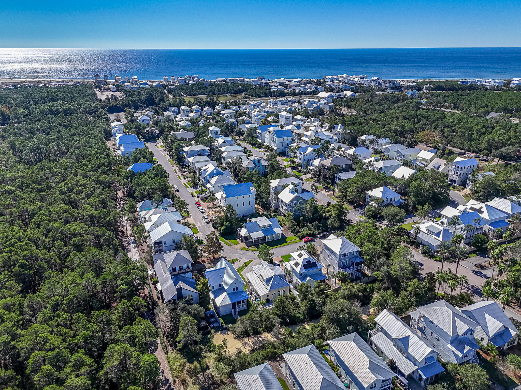 174 Grande Pointe Cir Inlet Beach Inlet Beach, FL 32461 - Photo 44 of 55 an aerial view of a city with lots of residential buildings