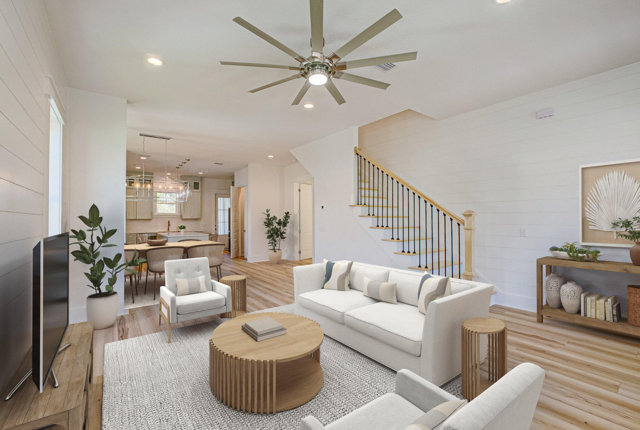 174 Grande Pointe Cir Inlet Beach Inlet Beach, FL 32461 - Photo 5 of 55 a living room with furniture and a chandelier