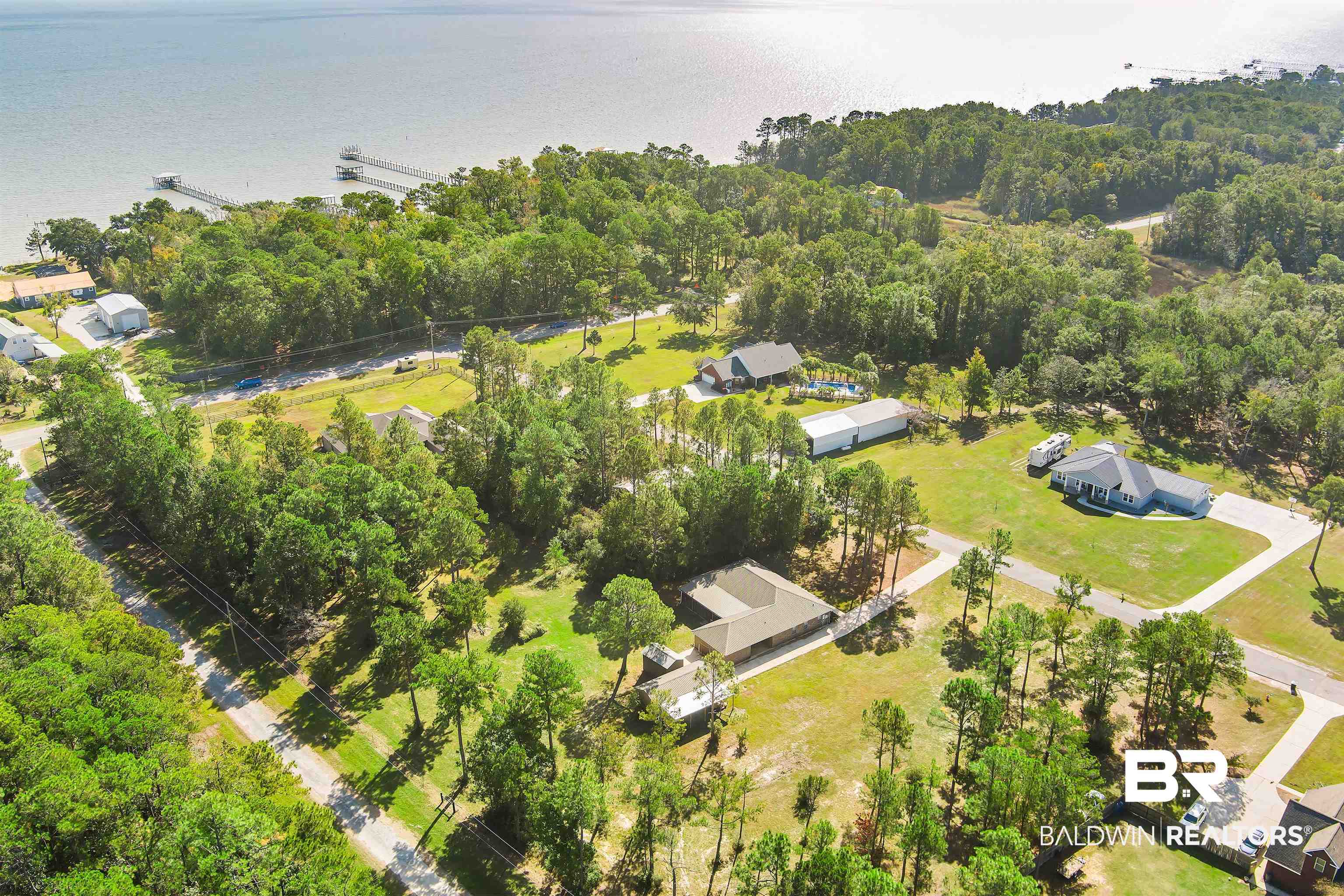 3010 Drag Strip Lane Coden, AL 36523 - Photo 41 of 44 Aerial view featuring a water view