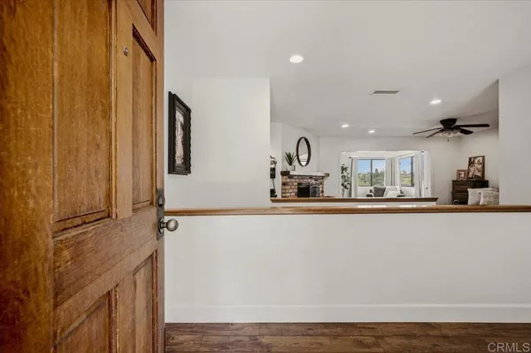 a living room with furniture or couch and a fireplace