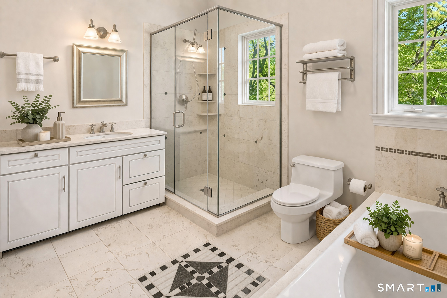 32 Steep Hill Road Weston, CT 06883 - Photo 16 of 41 a bathroom with a toilet sink and shower