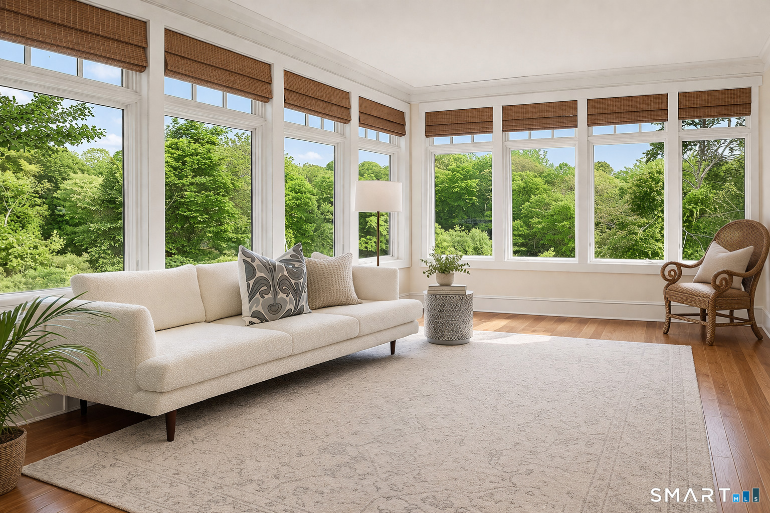 32 Steep Hill Road Weston, CT 06883 - Photo 17 of 41 a living room with furniture and a large window