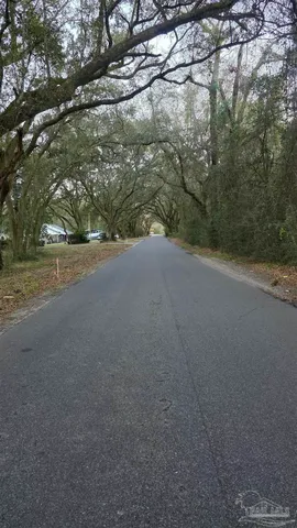 a view of a yard with a tree