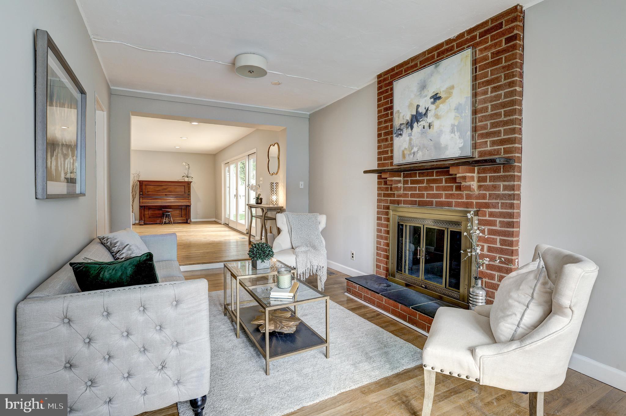 5322 Wakefield Road Bethesda, MD 20816 - Photo 14 of 39 Cozy Living room with fireplace.