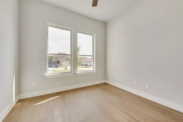 an empty room with a window