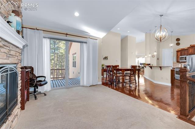 Glass door set from living room to deck is 8 ft tall & 10 ft in width
