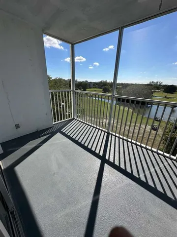 a view of balcony with floor