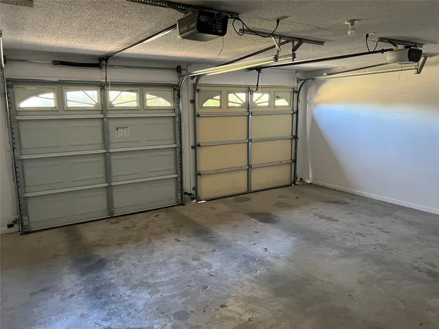 a view of a garage
