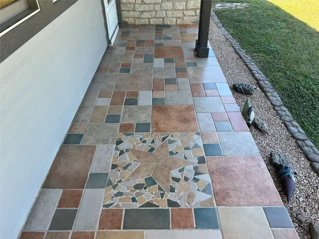 a house with swimming pool in front of it